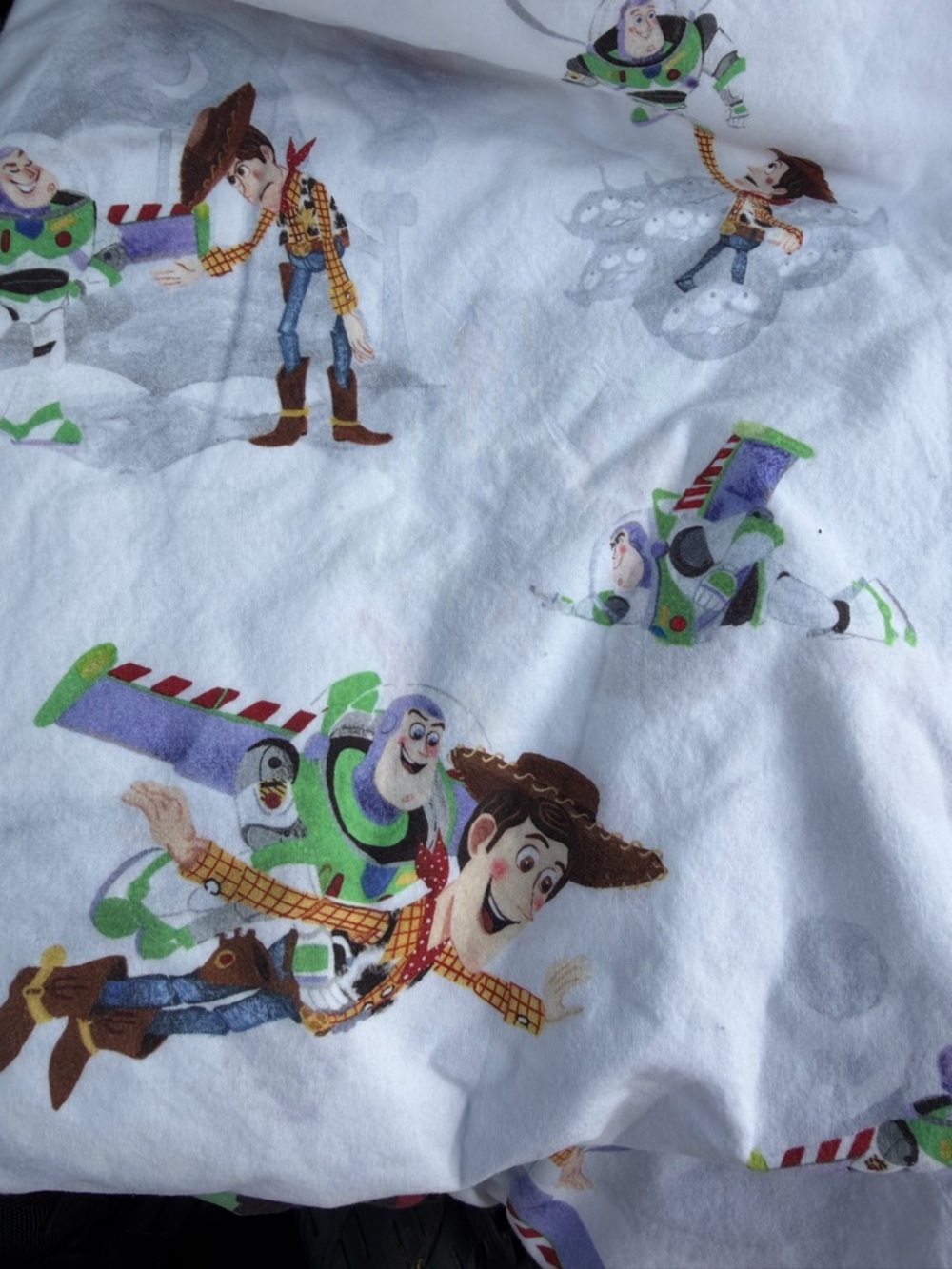 Pottery Barn Kids Toy Story Buzz Lightyear & Woody Printed Flat Sheet